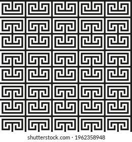 Greek key seamless pattern. Geometric meander. Abstract vector vintage background
