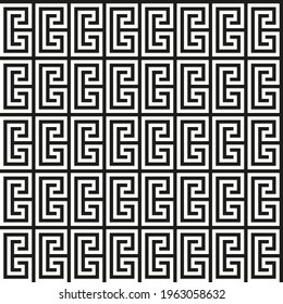 Greek key seamless pattern. Geometric meander. Abstract vector vintage background
