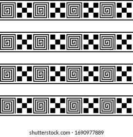 Greek key seamless pattern or texture. Vector