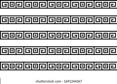 Greek key seamless pattern or texture. Vector