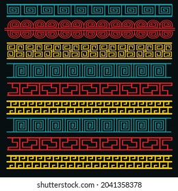 Greek key vector with background art
