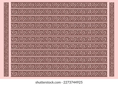 Greek key Versace pattern design with geometric shapes background 