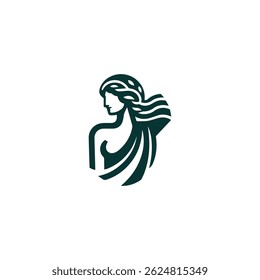 Greek lady logo for sale.