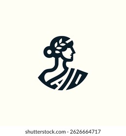 Greek Lady Logo for sale.