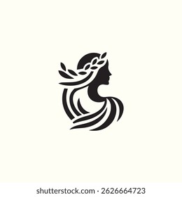 Greek Lady Logo for sale.
