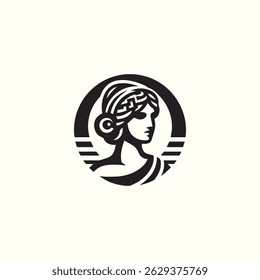 Greek Lady Logo for sale.