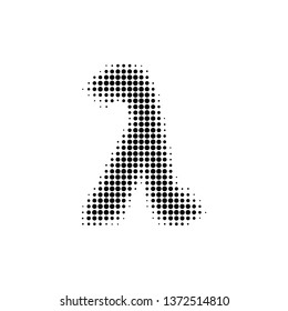 Greek letter lambda symbol Halftone effect