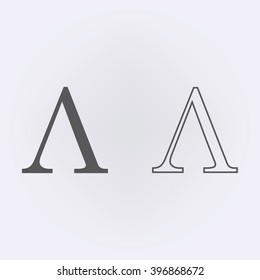 Greek letter lambda symbol . Vector illustration