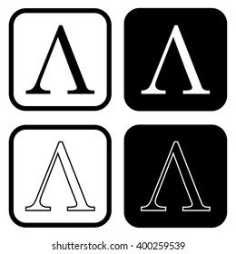 Greek letter lambda symbol . Vector illustration