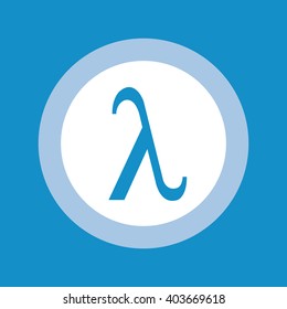 Greek letter lambda symbol . Vector illustration