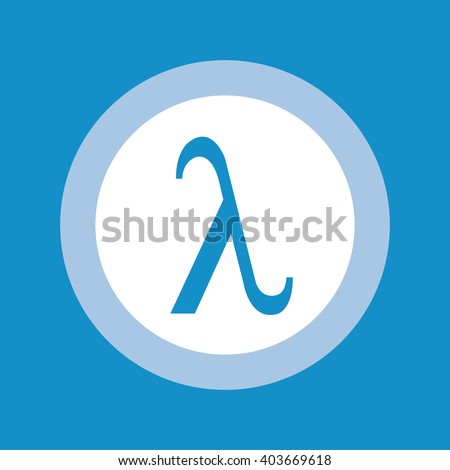 Greek letter lambda symbol . Vector illustration
