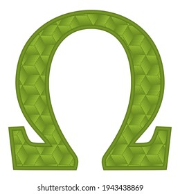 Greek Letter Omega. Omega Symbol Vector Illustration. Ohm Sign

