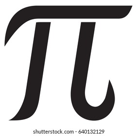 Greek letter pi vector illustration