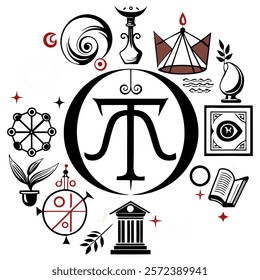 Greek letters tattoo, showcasing Alpha (strength), Omega (completion), Delta (change), and Phi (harmony)—symbols of personal growth and balance.