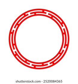 Greek maze circle frame vector illustration
