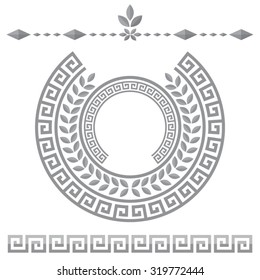 Greek meander decorative elements