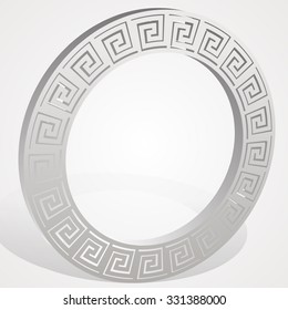 Greek meander pattern in 3d circle