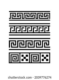 Greek meander. Seamless geometric pattern. vector EPS 10 .