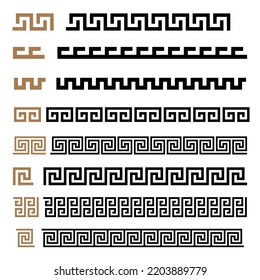 Greek Motives Vector Symbols Borders Frames Stock Vector (Royalty Free ...