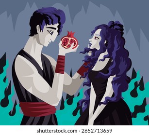 greek myth of hades giving persephone pomegranate seeds