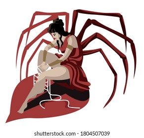 greek mythology arachne woman with spider legs