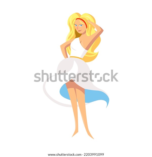 Greek mythology character. Aphrodite,\
Apollo. Vector\
illustration