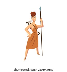 Greek mythology character. Athena, Ares, Poseidon, Zeus, Dionysus, Aphrodite, Apollo. Vector illustration