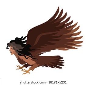 greek mythology harpy monster woman