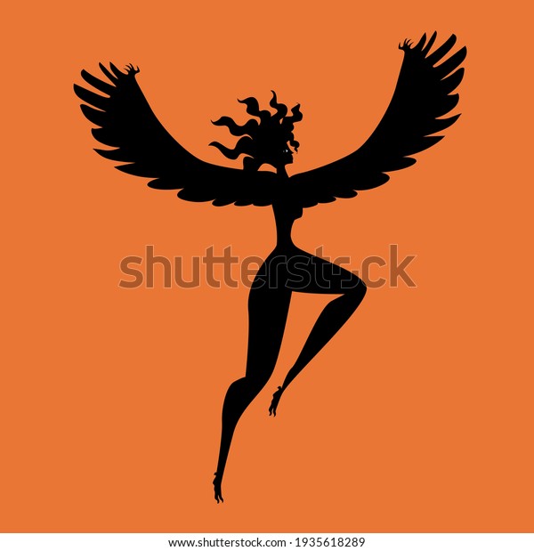 Greek Mythology Harpy Monster Woman Stock Vector Royalty Free 1935618289