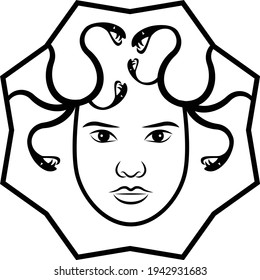 Greek Mythology Medusa Vector Design