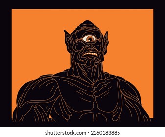 A Greek Mythology Monster A Giant Titan Cyclops