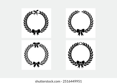  Greek olive branch Silhouette laurel wreath perfect for representing achievement