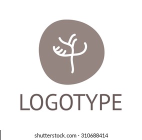 Greek Olive Tree Symbol Logotype