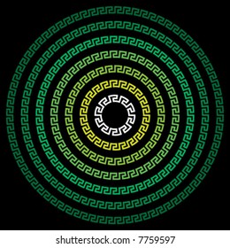 Greek ornament circle in different sizes