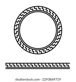 Greek ornament, frames. Roman ornament. Ethnic style. Vector illustration.