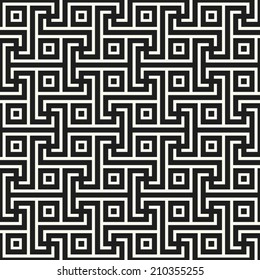 Greek ornament. Seamless pattern with geometric design, endless textile print.