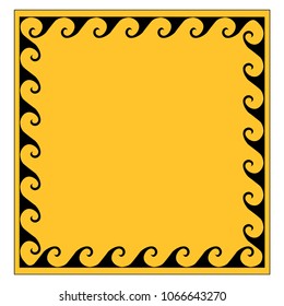 Greek ornament in a square frame  vector illustration