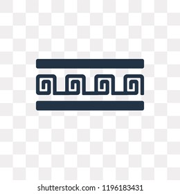 Greek Ornament vector icon isolated on transparent background, Greek Ornament transparency concept can be used web and mobile