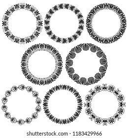 Greek ornamental  circle frames