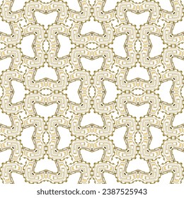 Greek ornamental intricate seamless pattern. Modern patterned white vector background. Repeat tribal ethnic backdrop. Ornate ornaments with ancient greece symbols, signs. Colorful Greek key, meanders.