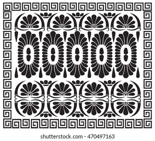 Greek pattern. Ancient Hellenic decor. Set of meander ornaments. Vector antique borders