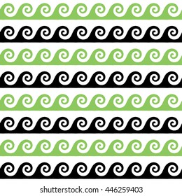 Greek pattern, background or ornament. Ancient style, waves. Vector illustration