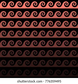 Greek pattern, background or ornament. Ancient style, waves. Vector illustration