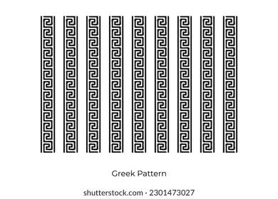 Greek pattern. geometric old ancient ornament with key element. Abstract blue and white geometric line. Modern background for the fabric cloth, fashion, ceramic floor, ornament textile, texture