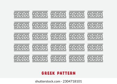 Patrón griego. antiguo adorno geométrico con elemento clave. Resumen de líneas geométricas azul y blanco. Fondo moderno para telas de tela, moda, suelo cerámico, tejidos adornos, textura