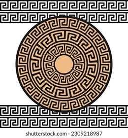 Patrón griego. antiguo adorno geométrico con elemento clave. Resumen de líneas geométricas azul y blanco. Fondo moderno para telas de tela, moda, suelo cerámico, tejidos adornos, textura