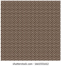 Greek pattern seamles design. Meander (Menderes) Ancient motif background vector illustration.