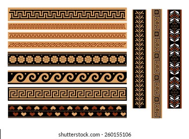Greek pattern, texture, pattern on a white background. Isolated objects. vector