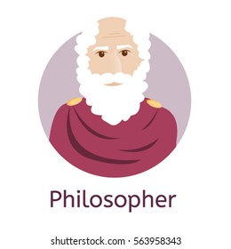 Greek Philosopher  - vector illustration