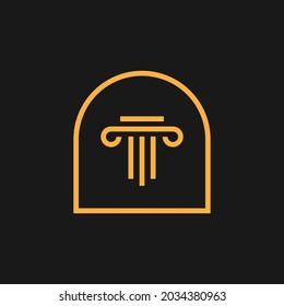 Greek Pillar Column Logo Vector Template. This Premium design can be used in Law Logo and  Legal Firm Logo designs. Elegant and Professional style logo icon.